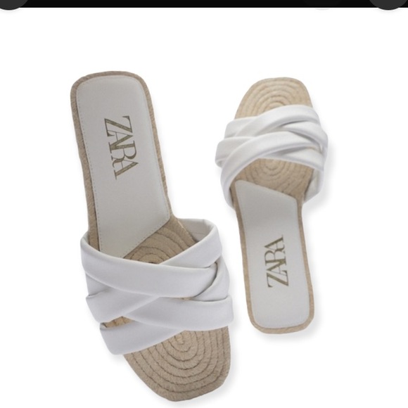 ZARA Juite Quilted Leather Flat size 10 Size 41 - Picture 5 of 7